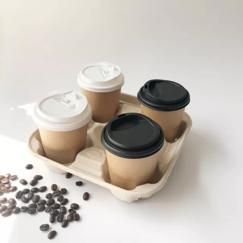 Plastic Free Biodegradable Bagasse Tableware 2/ 4 Cup 28g Take Out ...