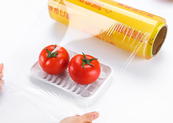 45cm 50cm Fresh Food PVC Cling Wrap Plastic Biodegradable Film For Food Packaging