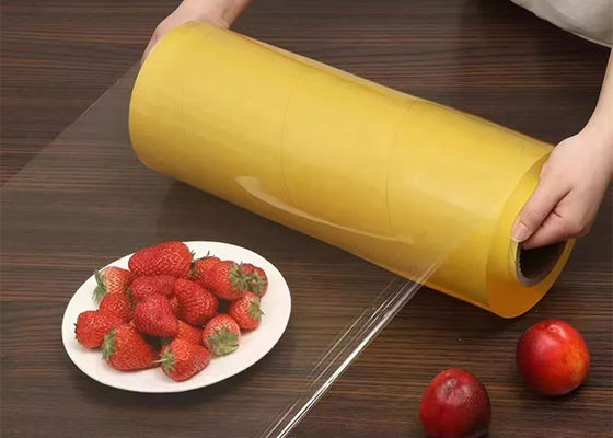 45cm 50cm Fresh Food PVC Cling Wrap Plastic Biodegradable Film For Food Packaging