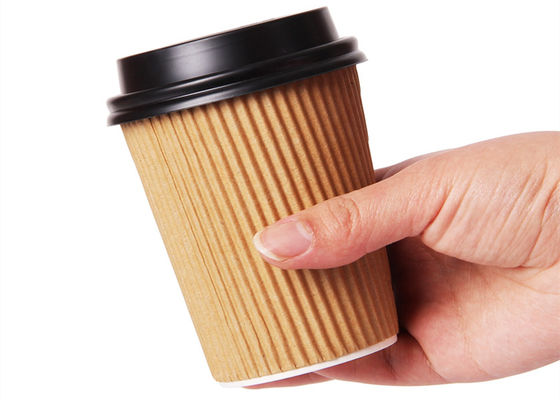 20oz 24oz Biodegradable Ripple Wall Disposable Paper Cups 8 Oz Paper Hot Drink Cups