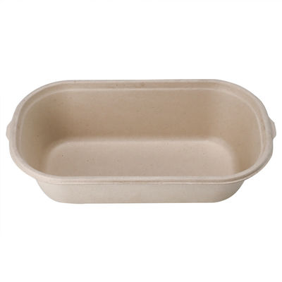 850ml 1000ml Biodegradable Bagasse Tableware Greaseproof Microwave Container With Lid