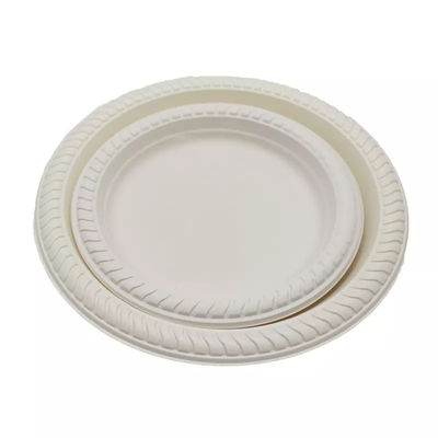 9in 10in Round Cornstarch Disposable Plates Biodegradable Round Plate Tableware