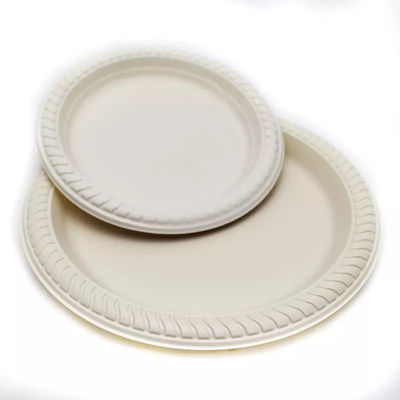 9in 10in Round Cornstarch Disposable Plates Biodegradable Round Plate Tableware