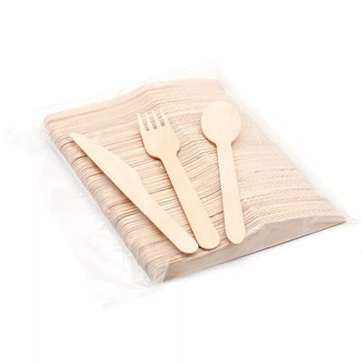 140mm Biodegradable Birch Disposable Wooden Cutlery 150mm Wooden Fork Knife And Spoon
