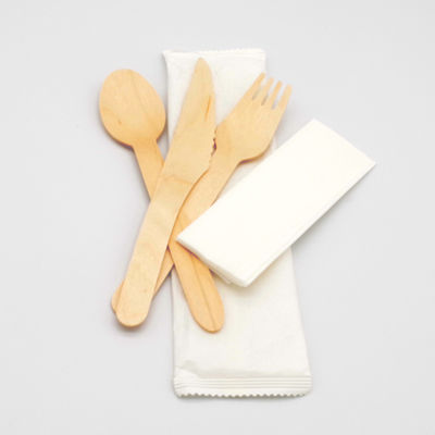 140mm Biodegradable Birch Disposable Wooden Cutlery 150mm Wooden Fork Knife And Spoon
