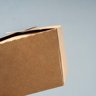 Custom Logo Printing 337g 18g PE Kraft Paper Lunch Box Take Away Boxes For Food