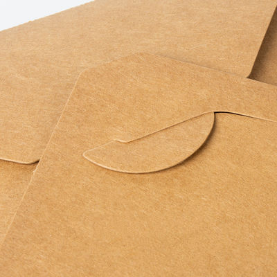 Custom Logo Printing 337g 18g PE Kraft Paper Lunch Box Take Away Boxes For Food