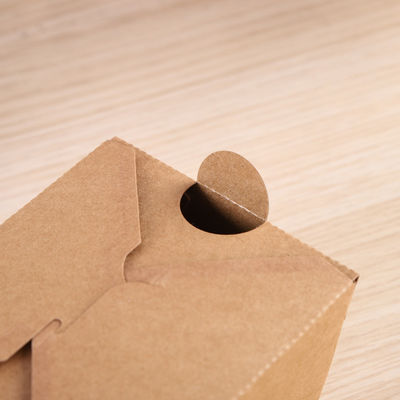 Biodegradable Food Packaging Boxes Takeway Bento Lunch Box Kraft Paper