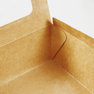 Salad 337gsm Biodegradable Disposable Tableware Food Packaging Box With Window