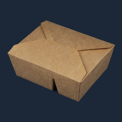 Disposable Compartment Take Away Box Carryout Food Packaging Kraft Paper Lunch Boxes