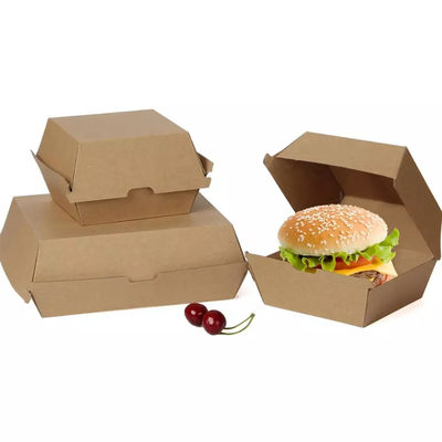 120 Deg Disposable Burger Boxes Packaging Burger Hamburger Packaging Box