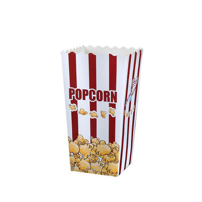 CMYK Nuggets Biodegradable Disposable Tableware Open Top Popcorn Packaging Box