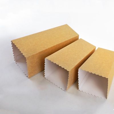 CMYK Nuggets Biodegradable Disposable Tableware Open Top Popcorn Packaging Box
