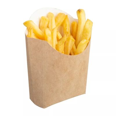 220gsm Disposable Pantone Pe Coated Kraft Paper French Fries Potato Chips Box Packaging