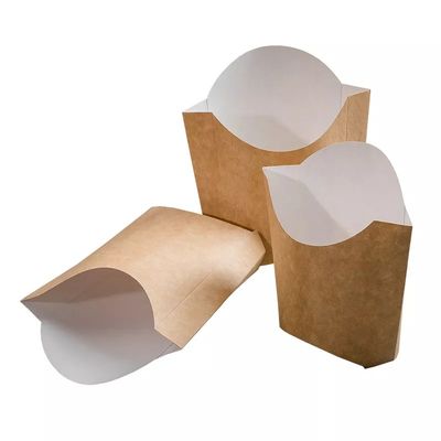 220gsm Disposable Pantone Pe Coated Kraft Paper French Fries Potato Chips Box Packaging