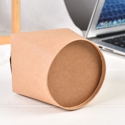 250ml Foldable Round Biodegradable Disposable Tableware 8oz 12oz Paper Noodle Box