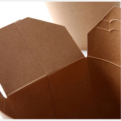 250ml Foldable Round Biodegradable Disposable Tableware 8oz 12oz Paper Noodle Box