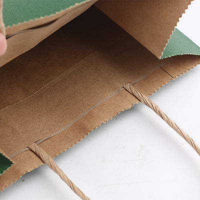 Kraft Biodegradable Disposable Tableware 130g 135g White Gift Bag With Handles