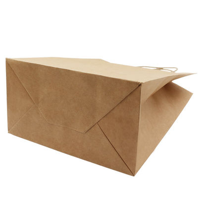 Kraft Biodegradable Disposable Tableware 130g 135g White Gift Bag With Handles