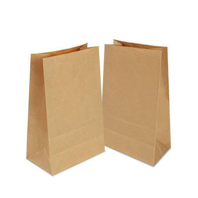 Kraft Biodegradable Disposable Tableware Candy Paper Bag Without Handle BSCI