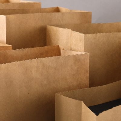 Kraft Biodegradable Disposable Tableware Candy Paper Bag Without Handle BSCI