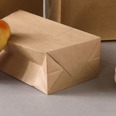 Kraft Biodegradable Disposable Tableware Candy Paper Bag Without Handle BSCI