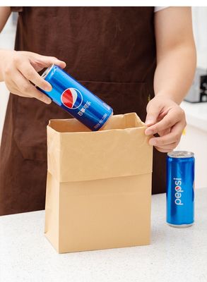 Kraft Biodegradable Disposable Tableware Candy Paper Bag Without Handle BSCI