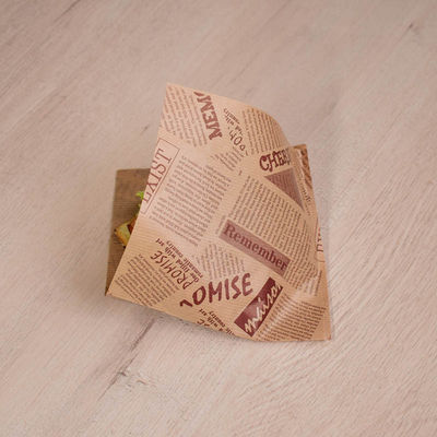 13x13cm Grease Proof Double Open Bag 45gsm Paper Sandwich Bags Burger Wrap Pocket