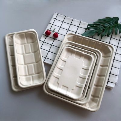 Fruit Sugarcane Bagasse Pulp Weddings Vegetable Disposable Meat Microwave Safe Tray