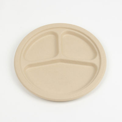 Renewable 8in 10in Biodegradable Bagasse Tableware Plate Pfas Free Take Out Containers