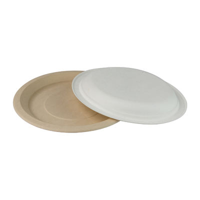 Renewable 8in 10in Biodegradable Bagasse Tableware Plate Pfas Free Take Out Containers