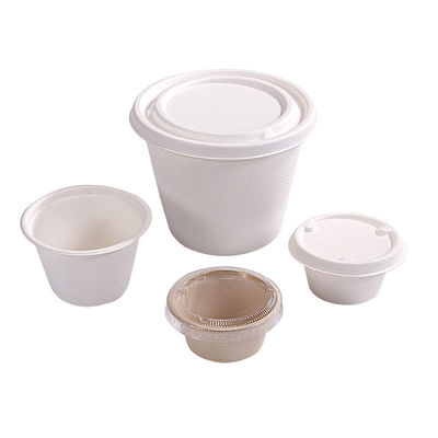 1oz 2oz 4oz Paper Soup Disposable Salad Bowls With Lids Portion Cups