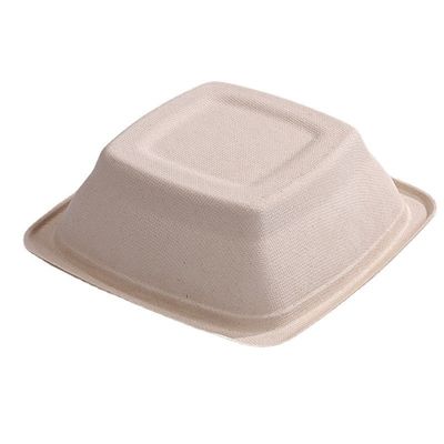 16 24 32oz Biodegradable Sugarcane Bagasse Bowl Fruit Salad Containers Box With Cover