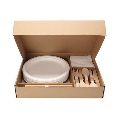 40 People Beach Camping Compostable Party Tableware Hotel Tableware Set