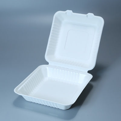 800ml Takeaway Containers Microwave Safe Bagasse Clamshell Birthday Party Disposable Plates