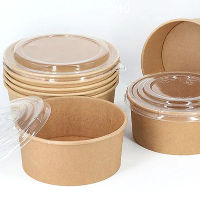 42oz 1300ml Round Biodegradable Disposable Tableware Large Disposable Bowls For Hot Soup