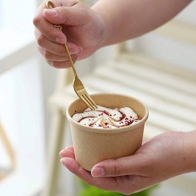 4oz To 32oz Yogurt Biodegradable Disposable Tableware Ice Cream Cup Packaging