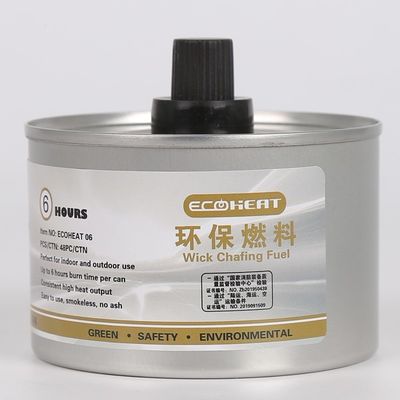 6hrs 7oz Chafing Fuel Can Plastic Cap Handy Wick Sterno 170F Buffet Dish Heater