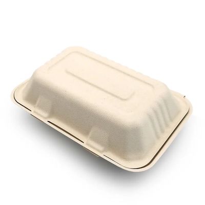 600ml 1000ml Dinnerware Compostable Party Tableware Bagasse Pulp Lunch Bento Box