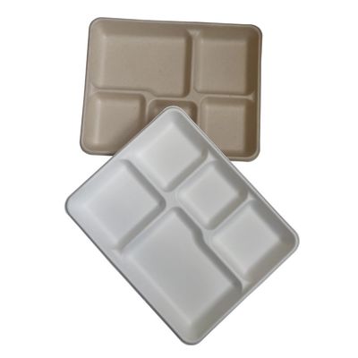 Harmless Compostable Party Tableware Sugarcane Bagasse Disposable Christmas Tray