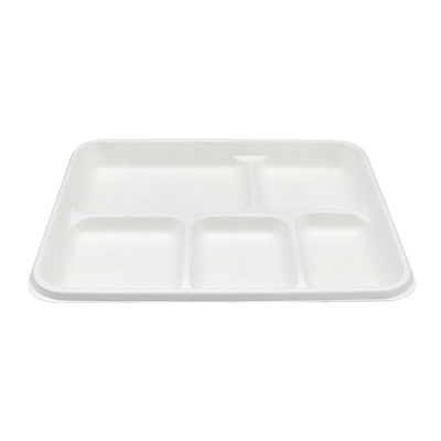 Harmless Compostable Party Tableware Sugarcane Bagasse Disposable Christmas Tray