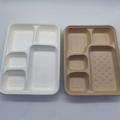 Harmless Compostable Party Tableware Sugarcane Bagasse Disposable Christmas Tray