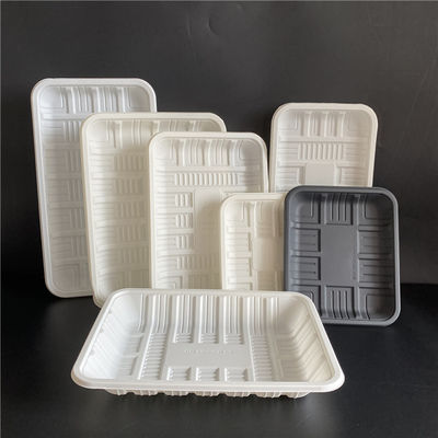 Biodegradable Sealable Meat Cornstarch Tableware Frozen Food Tray Container 150mm