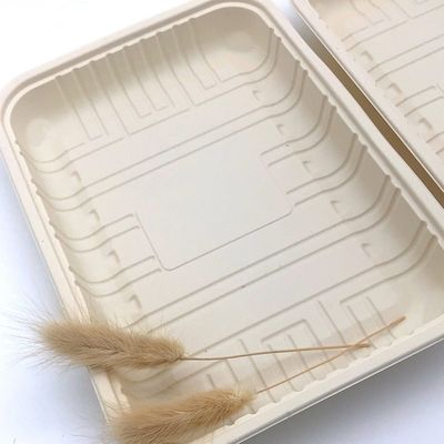 Biodegradable Sealable Meat Cornstarch Tableware Frozen Food Tray Container 150mm