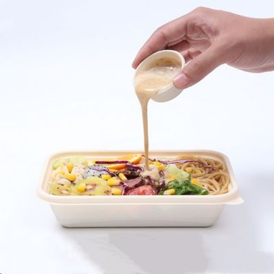 4OZ Disposable Cornstarch Tableware Seasoning Sauce Portion Cups With Lids