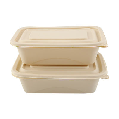500 600ML Disposable Compostable Cornstarch Meal Lunch Box Fast Food Packaging Box