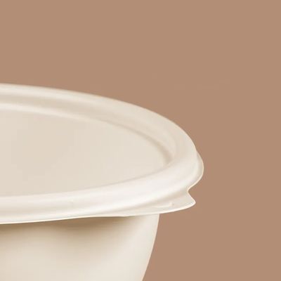800ml 1050ml Biodegradable Take Out Containers Cornstarch Fruit Bowl With Lid