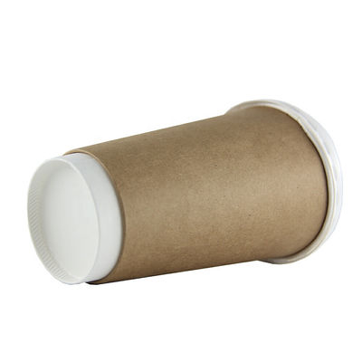 10oz 12oz PE Coated Double Wall Paper Cup Disposable Coffee Cups With Lids