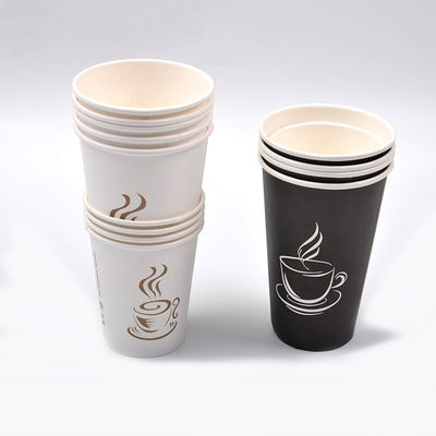 Custom Logo Disposable Paper Cups Hot Drinking Tea 12oz 360ml Coffee Cups With Lids