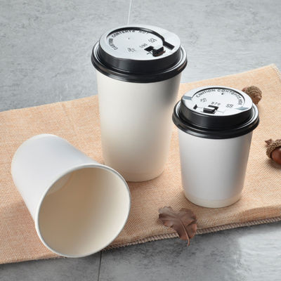 Custom Logo Disposable Paper Cups Hot Drinking Tea 12oz 360ml Coffee Cups With Lids